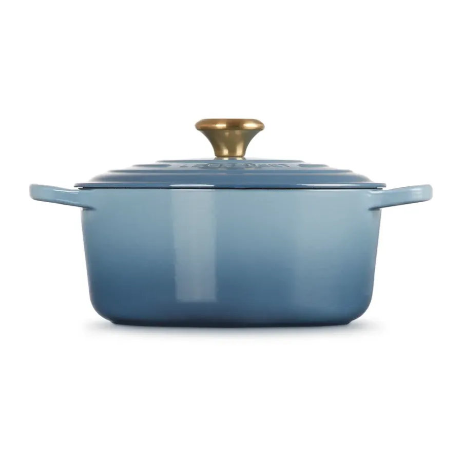 Gjutjärnsgrytor|Grytor-Le Creuset Signature rund gryta 4,2 l, Chambray