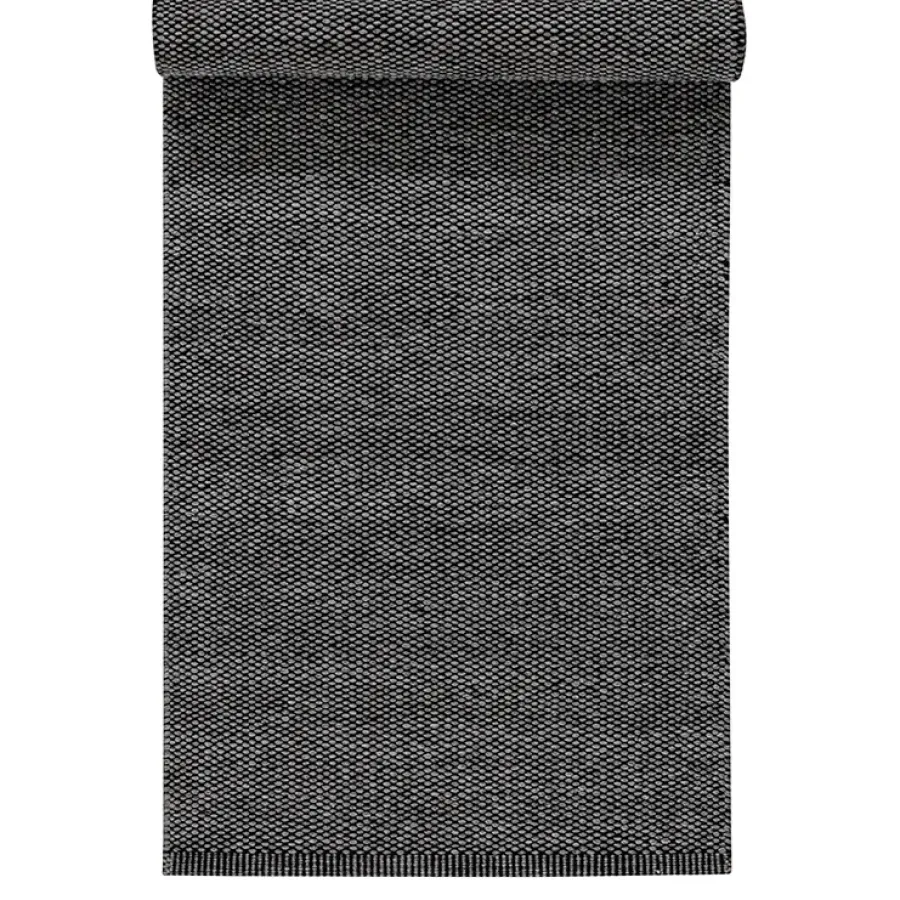 Gångmattor|Ullmattor-Scandi Living Lea ullmatta svart, 80x240 cm