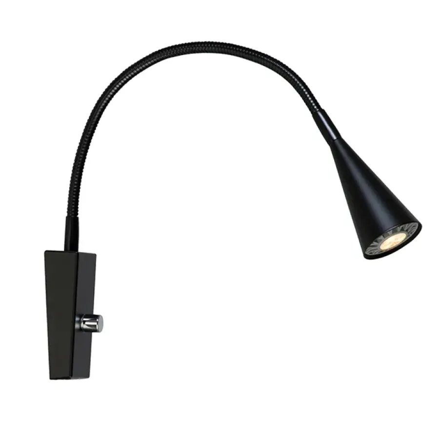 Ledro vägglampa, Mattsvart^Belid Hot