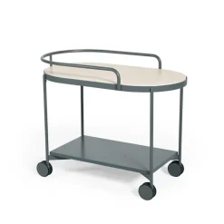 Lene rullvagn, grey, vitpigmenterad askfanér^SMD Design Discount