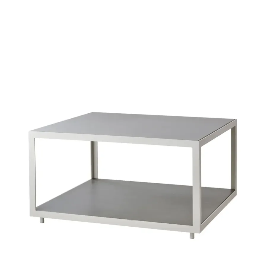 Level soffbord keramik 79x79 cm, Light grey-white^Cane-line Outlet