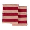 Kökshanddukar|Kökshanddukar-Byon Leya stripe kökshandduk 50x70 cm 2-pack, Röd-rosa