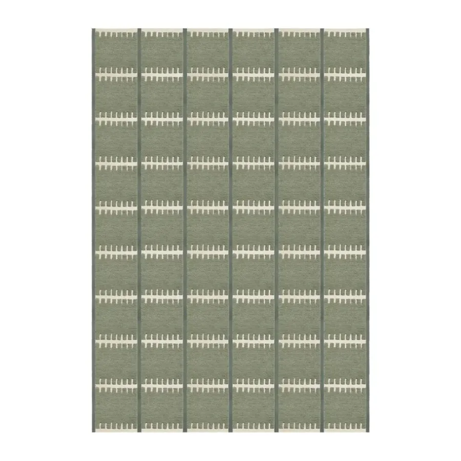 Ullmattor-Layered Lilly ullmatta, Green, 250x350 cm