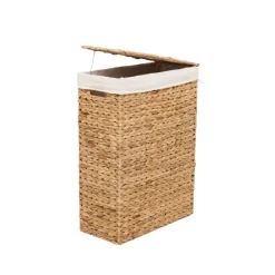 Tvättkorgar-Dixie Lily tvättkorg, natur, vattenhyacint, flätad