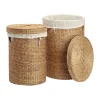 Förvaringskorgar-Dixie Lily tvättkorg rund 2 delar, Natural