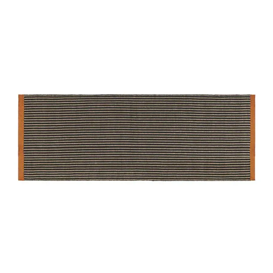 Gångmattor|Jutemattor-Tom Dixon Line matta, Svart 70x250 cm