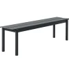 Trädgårdssoffor & Trädgårdsbänkar-Muuto Linear steel bench bänk 170x34 cm, Black