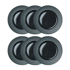 Assietter-NJRD Lines assiett Ø21 cm 6-pack, Mörkgrå