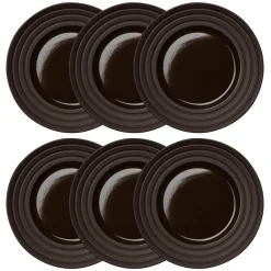 Lines tallrik Ø27 cm 6-pack, Brun^NJRD Best