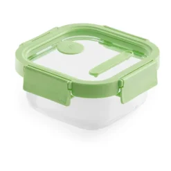 Matlådor-Lékué fyrkantig matlåda glas 0,52 L, Grön