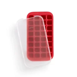 Vin- & Bartillbehör-Lékué iskubsform silikon med lock, Röd