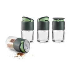 kryddbehållare med doseringslock 4-pack, Grå^Lékué Hot