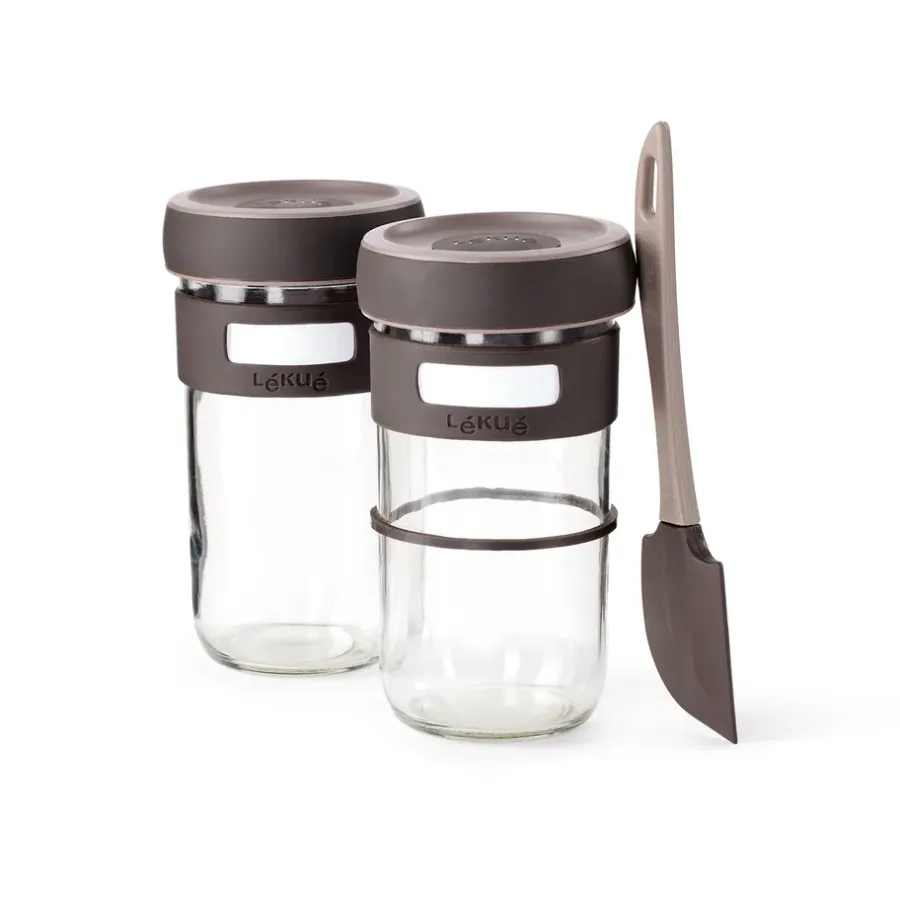 Brödformar-Lékué surdeg startpaket 3 delar, Brun