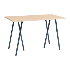 Loop Stand incl. support barbord 77,5x160 cm, Deep blue-clear lacq. oak^HAY Best