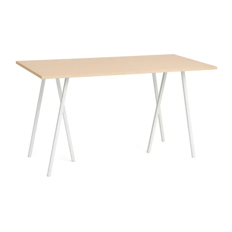Barbord-HAY Loop Stand incl. support barbord 87,5x180 cm, White-clear lacq. oak