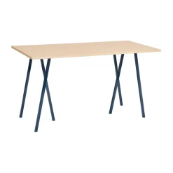Barbord-HAY Loop Stand incl. support barbord 87,5x180 cm, Deep blue-clear lacq. oak