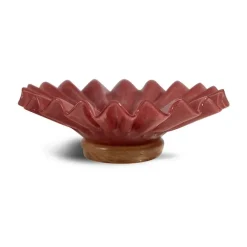 Dekorationsskålar-Byon Lori skål M Ø18 cm, Bordeaux-beige