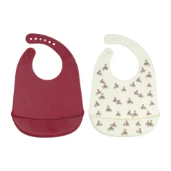 Haklappar-Rätt Start Lotta på Bråkmakargatan haklapp 2-pack, Röd-vit