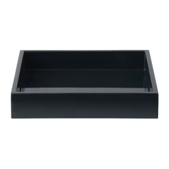 Dekorationsbrickor-Mojoo Lux lackad dekorationsbricka 19x19x3,5 cm, Black