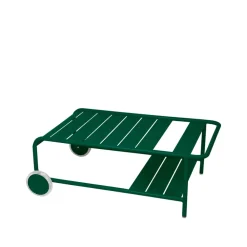 Loungemöbler·Soffbord Utomhus|Soffbord Utomhus-Fermob Luxembourg bord lågt, Cedar green, med hjul