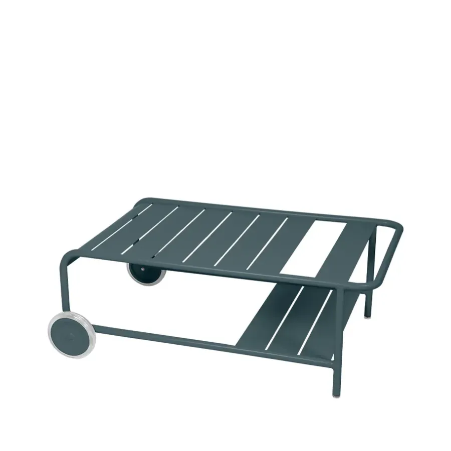 Luxembourg bord lågt, Storm grey, med hjul^Fermob Outlet