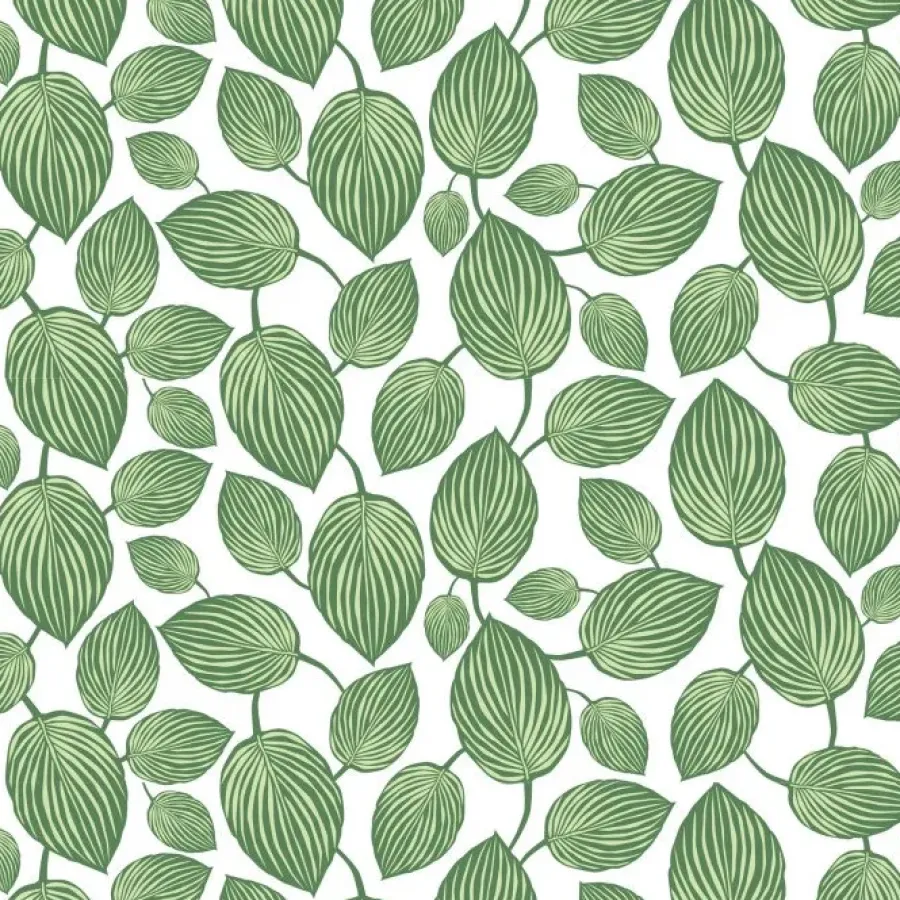 Tyger & Metervaror-Arvidssons Textil Lyckans blad tyg, grön