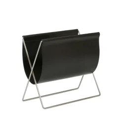 Tidningsförvaring-OX Denmarq Maggiz tidningsställ, svart, rostfritt stål