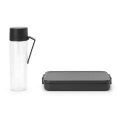 Matlådor-Brabantia Make & Take break lunchset 2 delar, Mörkgrå