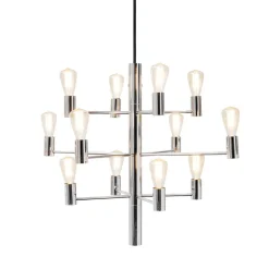 Taklampor & Pendlar-Herstal Manola 12 ljuskrona, krom