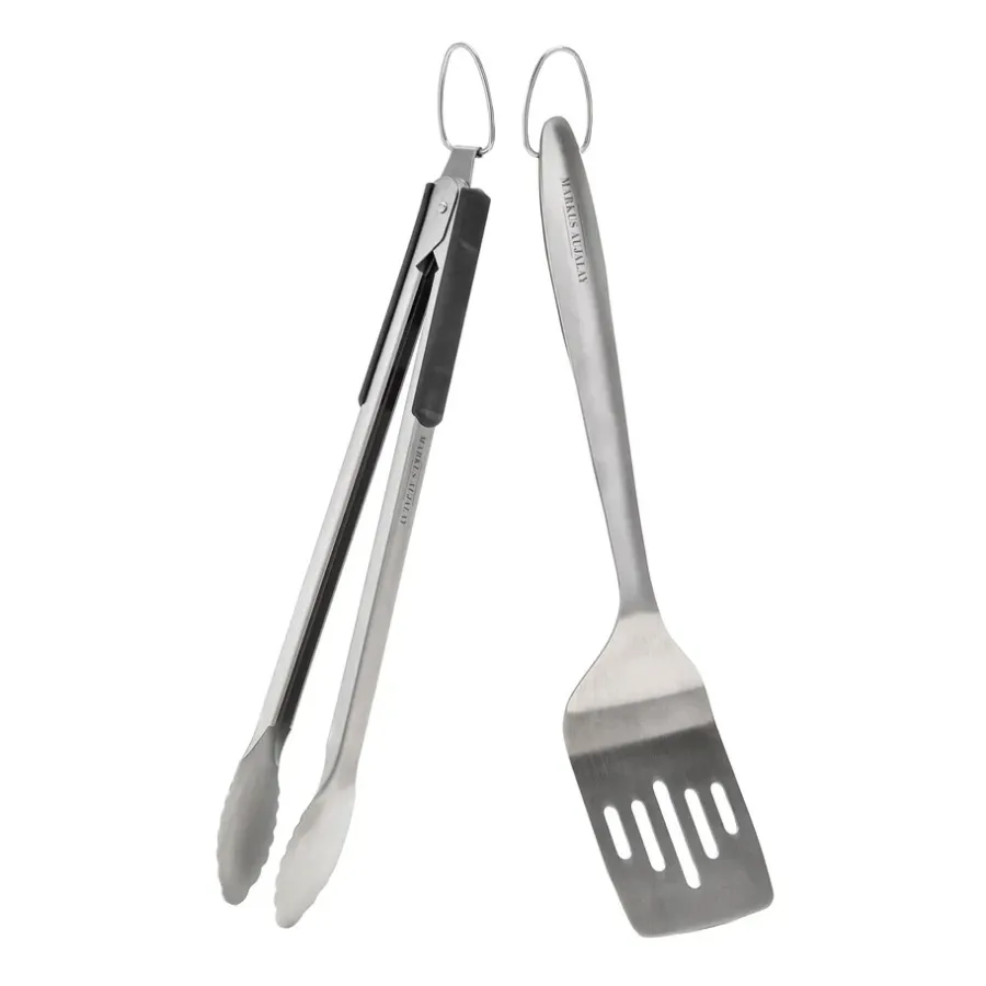 Stekpincetter & Stektänger-Markus Aujalay Markus BBQ grillset 2 delar 10x43 cm, Silver