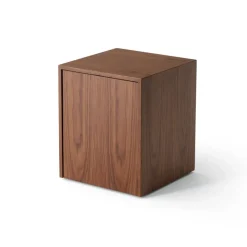 Mass sidobord med låda, Valnöt^New Works Hot