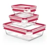 MasterSeal Glas matlåda 3-pack, Röd^Tefal Best