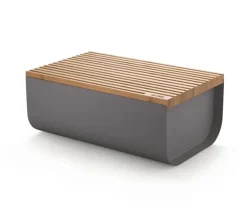 Brödlådor-Alessi Mattina brödlåda 34 cm, Mörkgrå-bambu