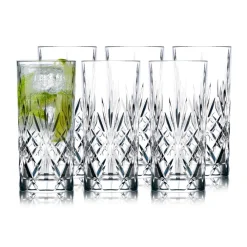 Drinkglas-Lyngby Glas Melodia highballglas 36 cl 6-pack, Kristall
