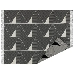 Metric focus bomullspläd, Svart^NJRD Discount