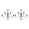 Adventsljusstakar-Star Trading Milano 5 ljusstake 46 cm, Krom