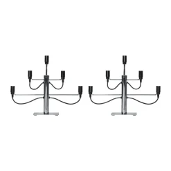 Adventsljusstakar-Star Trading Milano 5 ljusstake 46 cm, Krom