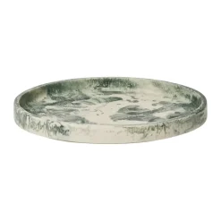 Mist dekorationsbricka Ø30 cm, Emerald-off-white^Ferm Living Clearance