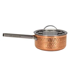 Kastruller-Vargen & Thor Mjölner hamrad kopparkastrull med lock, Vera, 1,6 L