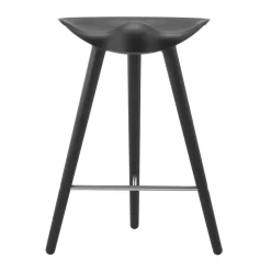 Barstolar-Audo Copenhagen ML42 barstol 69 cm, Svartbetsad bok-stål
