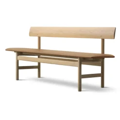 Mogensen 3171 bänk, Läder omni 307-såpad ek^Fredericia Furniture Online