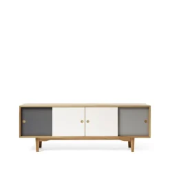 Tv-Bänkar & Mediabänkar|Tv-Bänkar & Mediabänkar-Zweed Moodi 180 sideboard, grå/vit, ekstomme