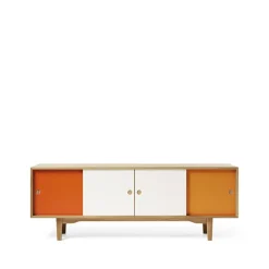 Moodi 180 sideboard, orange/vit, ekstomme^Zweed Outlet