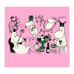 Servetter-Opto Design Moomin 80 pappersservetter 20-pack, Rosa