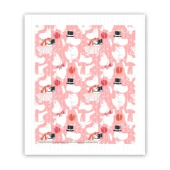 Moomin celebration diskduk 17x14.5 cm, Vit-rosa^Opto Design Outlet