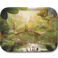 Dekorationsbrickor-Opto Design Moomin TV-Series bricka 27x20 cm, Moomin & Snufkin bridge