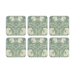Glasunderlägg-Pimpernel Morris & Co glasunderlägg 6-pack, Grön, blå