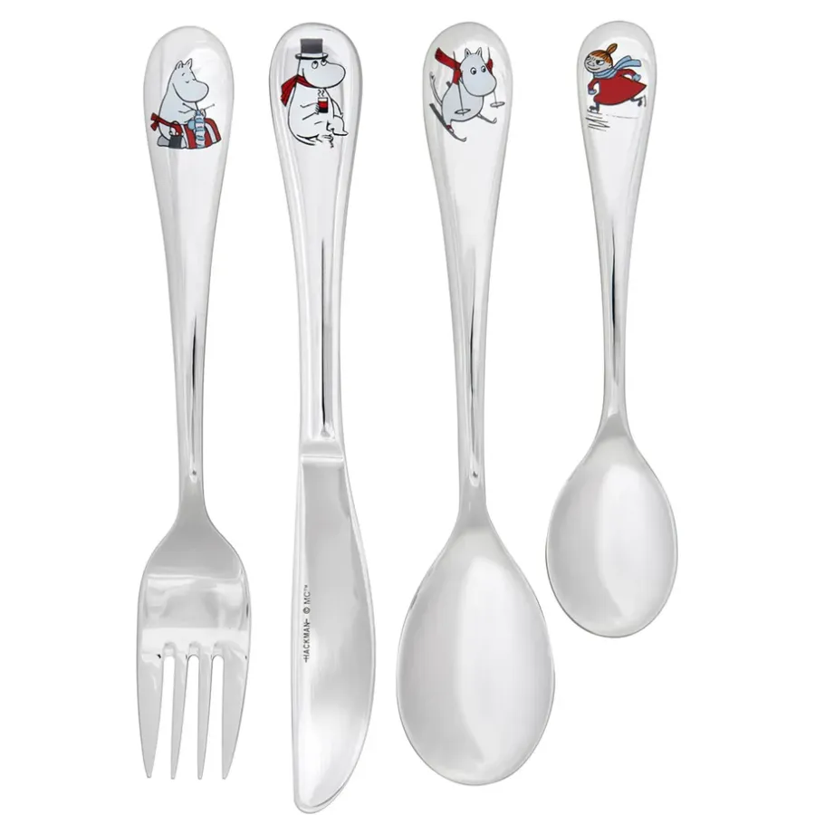 Barnbestick|Bestickset-Hackman Mumin bestick barnset 4 delar, vinter