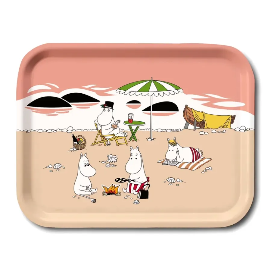 Brickor-Opto Design Mumin bricka sommar 2021, Aprikos-sand