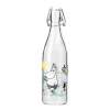 Vattenflaskor-Muurla Mumin glasflaska 0,5 l, Fun in the water
